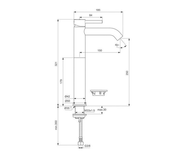 смеситель для раковины IDEAL STANDARD CERALINE